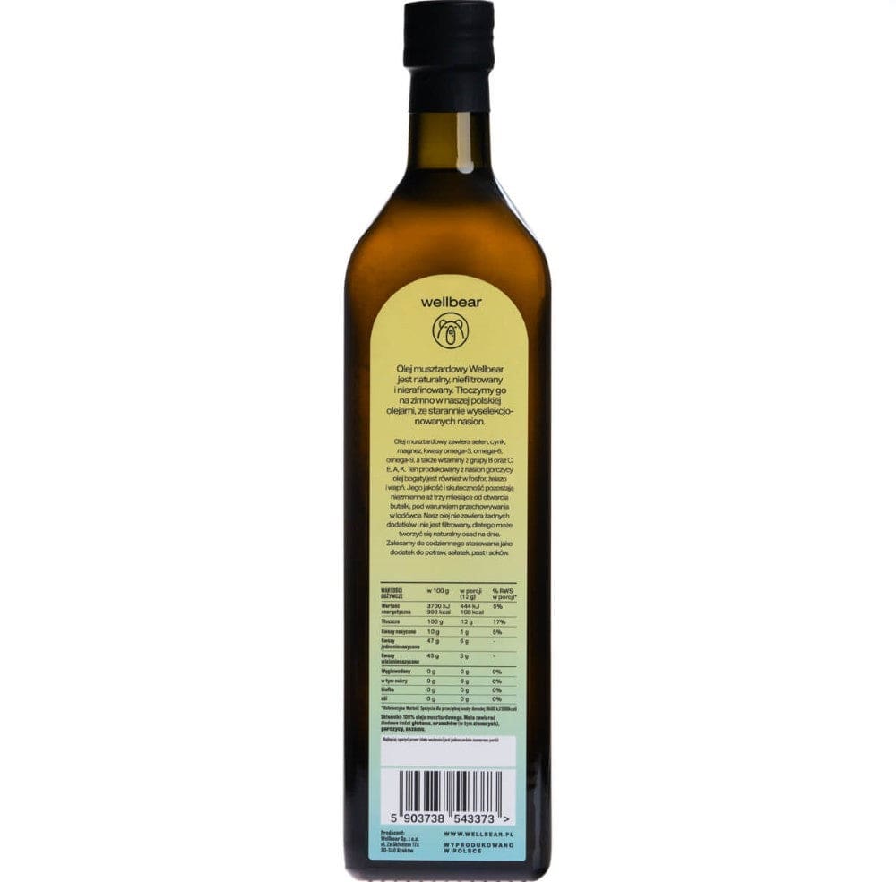 Wellbear Mustard Oil Cold Pressed - 1000 ml