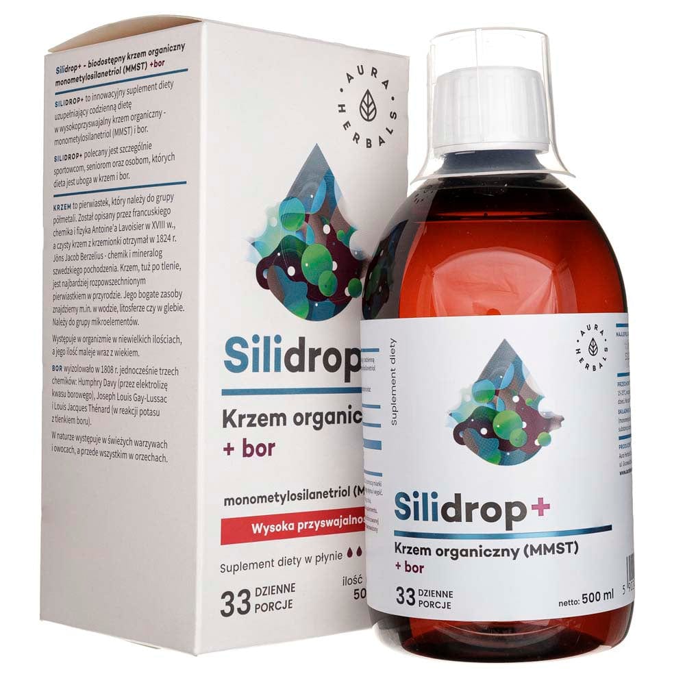 Aura Herbals Silidrop+ – organic silicon + Boron liquid - 500 ml