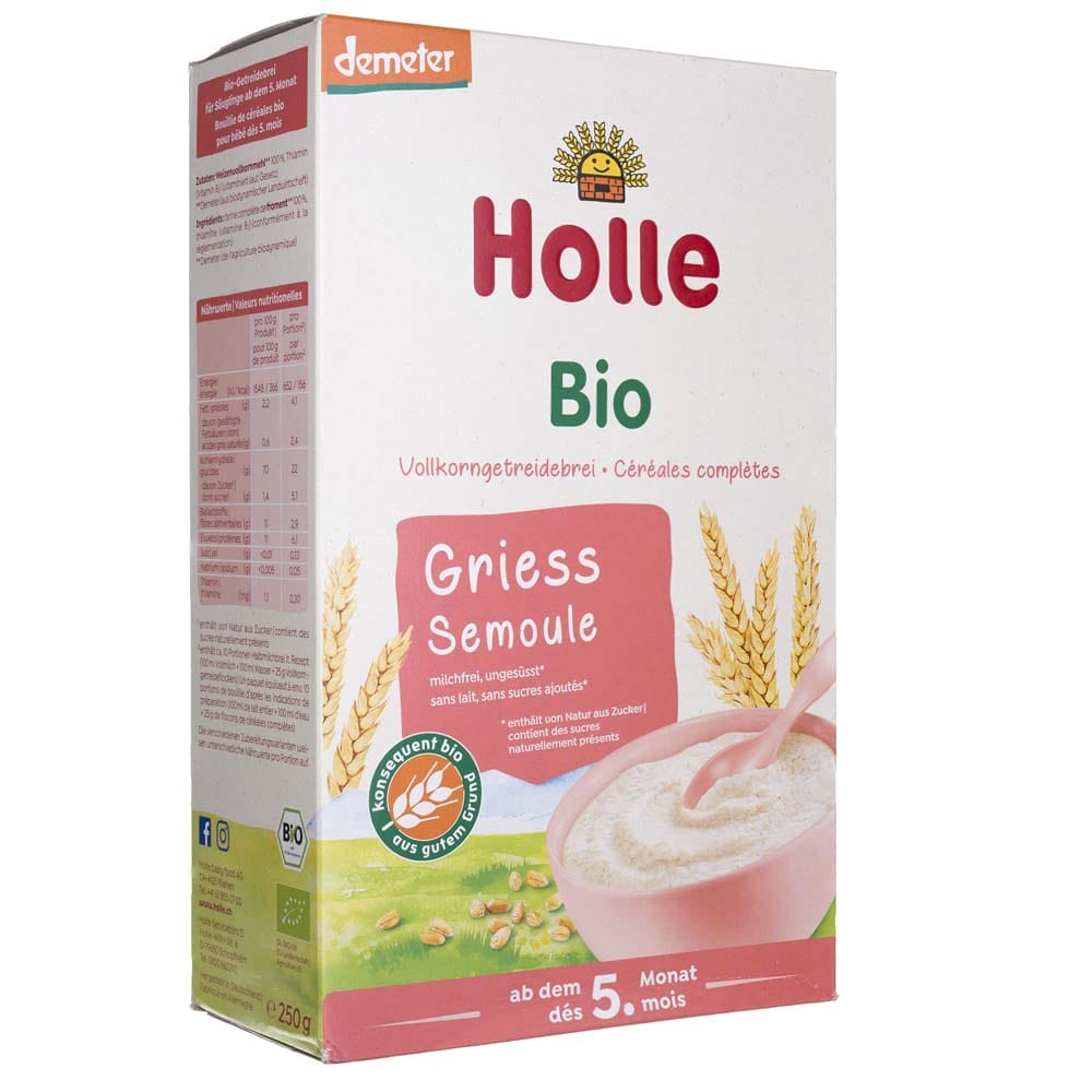 Holle Organic Wholegrain Cereal Semolina from 5. month - 250 g