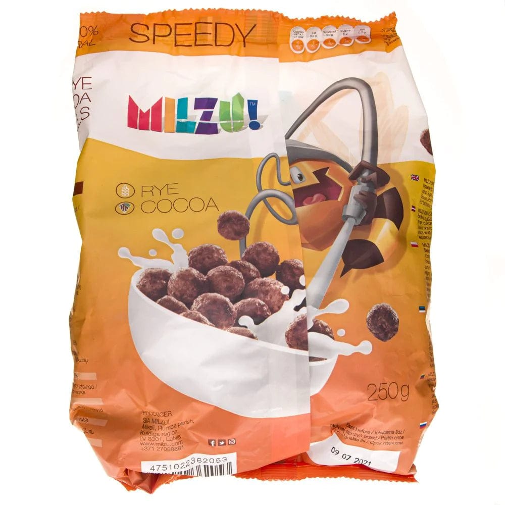 Milzu Rye Flakes Cocoa Balls Agility - 250 g