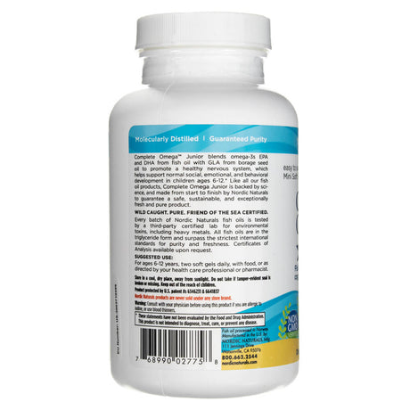 Nordic Naturals Complete Omega Junior Lemon - 180 Softgels