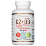 Progress Labs Vitamin K2 VitaMK7 200 mcg + D3 100 mcg - 120 Capsules