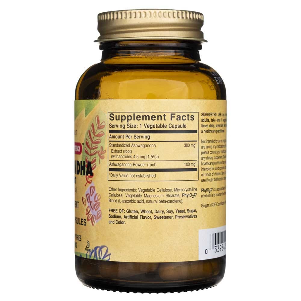 Solgar SFP Ashwagandha Root Extract - 60 Veg Capsules