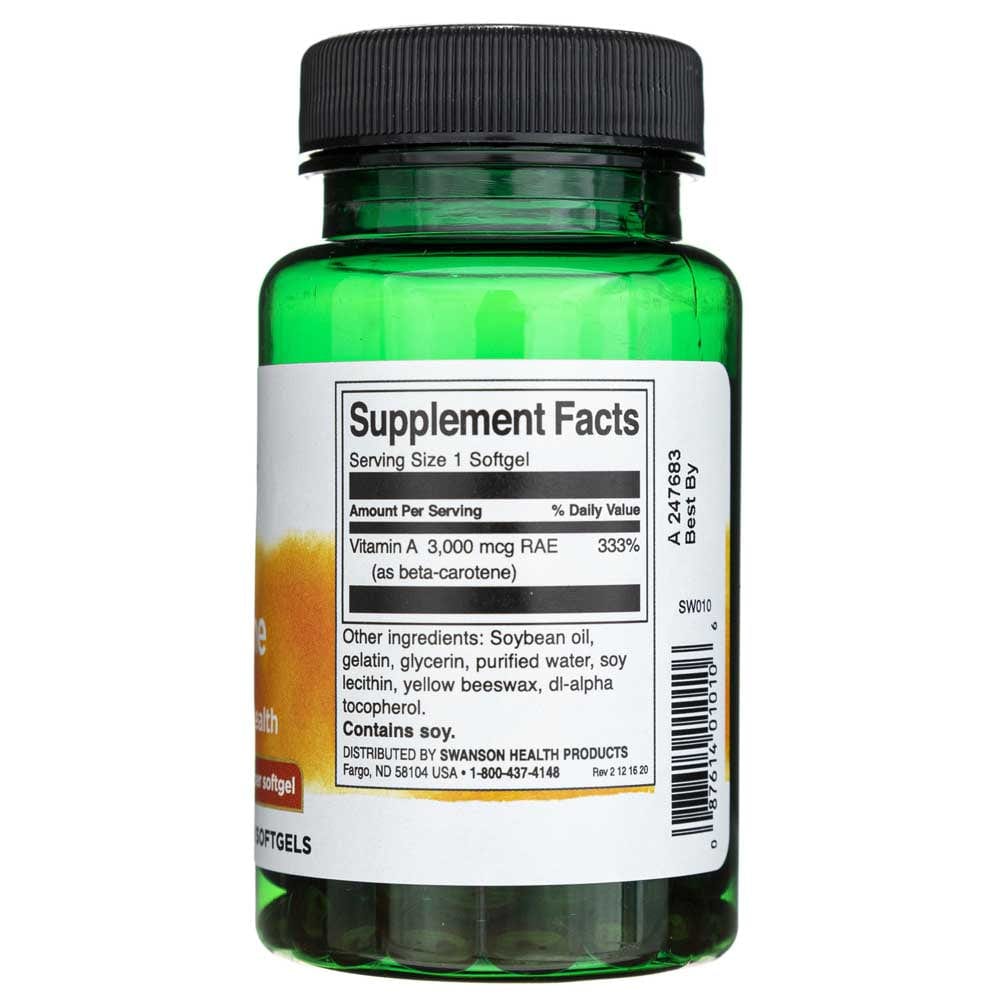 Swanson Beta-Carotene 10000 IU - 250 Softgels