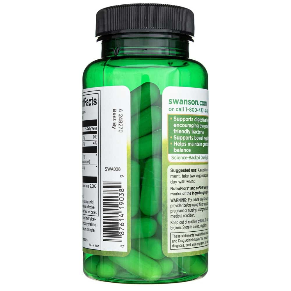 Swanson Probiotic+ Prebiotic Fiber 500 mg - 60 Veg Capsules